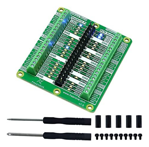 Placa De Conexión Freenove Para Raspberry Pi 4b 3b+ 3b 3a+ 2