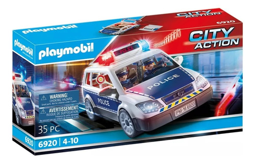Playmobil 6920 City Action Auto De Policia Con Luz Y Sonido