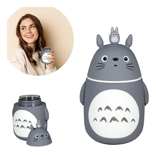 Termo Taza Vecino Totoro Botella De Vidrio Kawaii 250 Ml