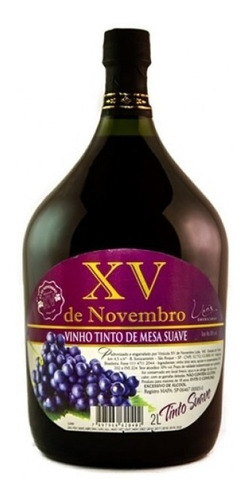 Vinho De Mesa Tinto Suave 2l Xv De Novembro