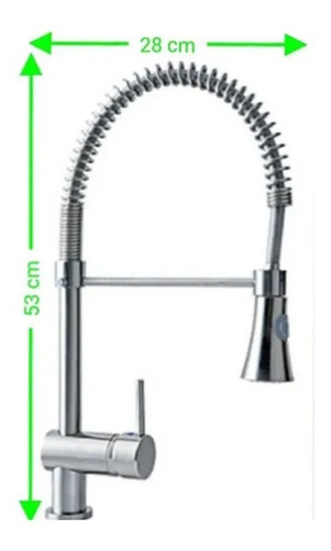 Llave Monomando Lavaplatos Vertical Profesional Taumm