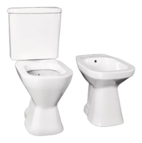 Combo De Baño Inodoro Largo Bidet Mochila 