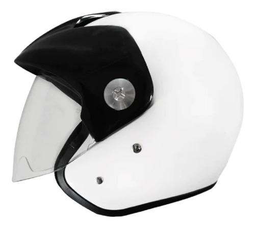 Casco Zeus 507 Op Blanco Brillante Visor Transparente