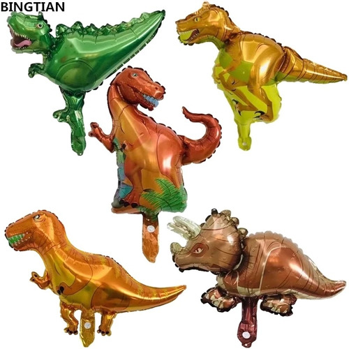 4 Globos Dinosaurios Pequeños