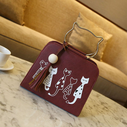Bolso Tipo Bandolera Con Forma De Animal, Diseño De Gato Y C