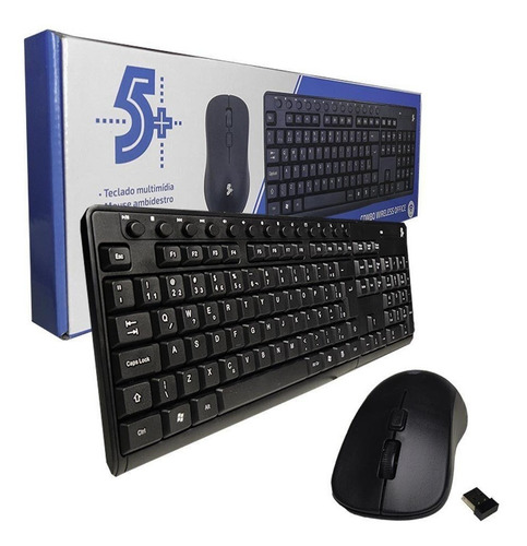 Imagem 2 de 3 de Kit Teclado E Mouse Wireless 2.4ghz