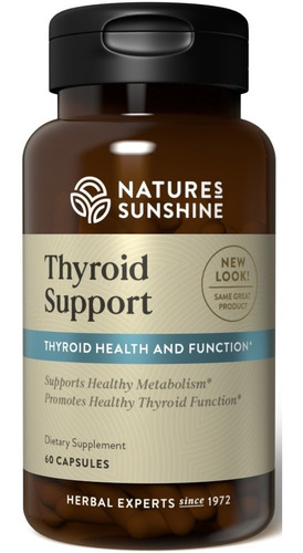 Nature's Sunshine Thyroid Support 60 Capsulas Sabor Sin sabor