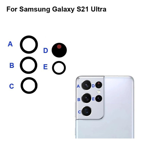 Lente De Cámara Para Samsung S21 Ultra