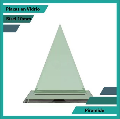 Placas Conmemorativas En Vidrio Pirámide Plano
