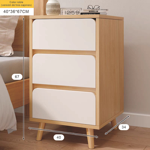 Buro Para Recamara Mesa De Nocheminimalista Con 3 Cajones