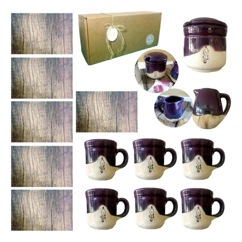 Set Desayuno Taza Regalo Artesanal Cerámica Box Kit Kvjv165