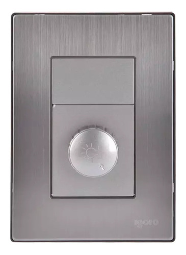 Placa De Acero Inoxidable Dimmer Giratorio Universal 10 Pz