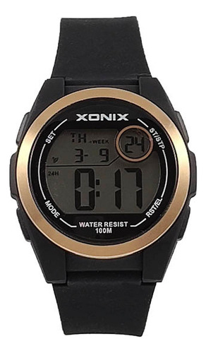 Reloj Digital Xonix Negro Unisex 100m Sumergible Kq-b05
