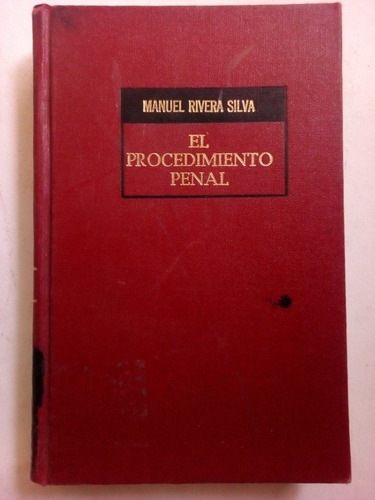 Libro Antiguo 1977 El Procedimiento Penal Manuel R. Silva