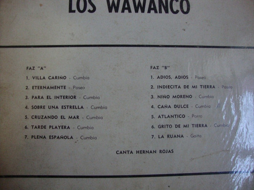Vinilo Los Wawanco Villa Cariño Ooooo  C4