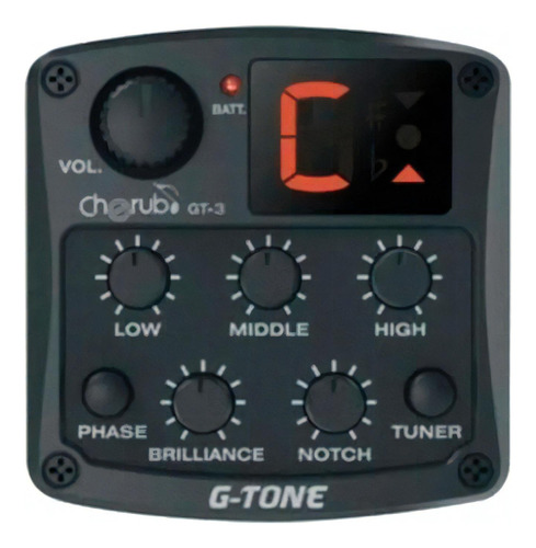 Microfono Pre Amplificador Cherub Gt-3 Con Afinador Led