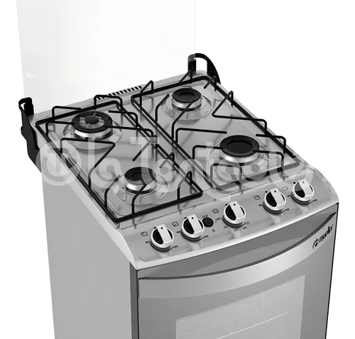 Cocina Mueller Decorato 4B color inox con puerta con visor 220V
