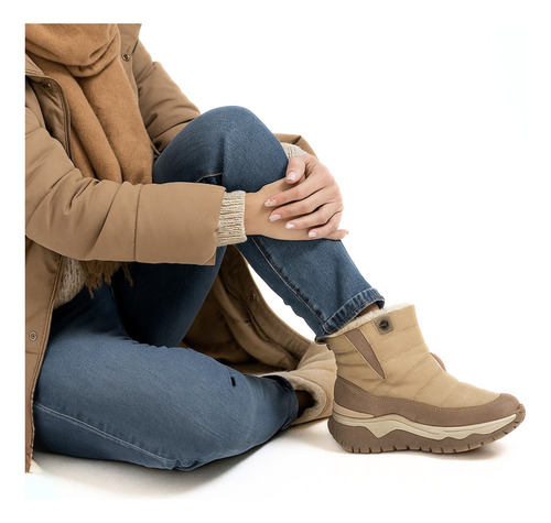 Bota Keady Abrigado Piel Confort Pantubota Presky Cuero 8213