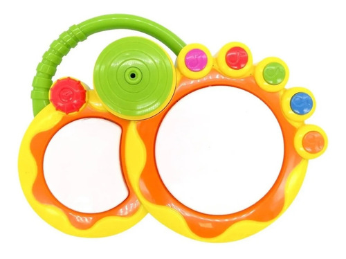 Imagen 1 de 6 de Tambor Musical Infantil Interactivo Didactico C/ Luces Poppi