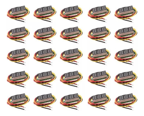 Voltímetro Digital Triline Dc 0-100 V, 20 Unidades, 0,28 Pul