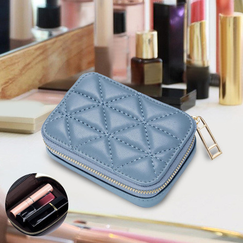 . Estuche Para Lápiz Labial Con Espejo Portátil Para Bolso
