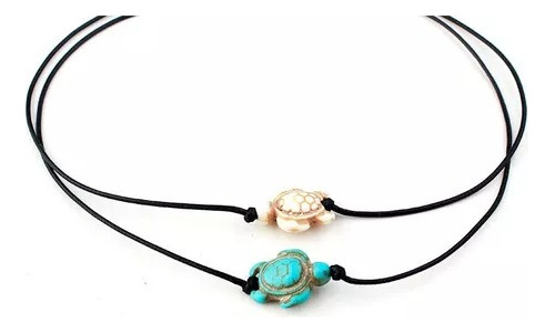 Par Collares Choker Tortugas Marinas  Cuero C001