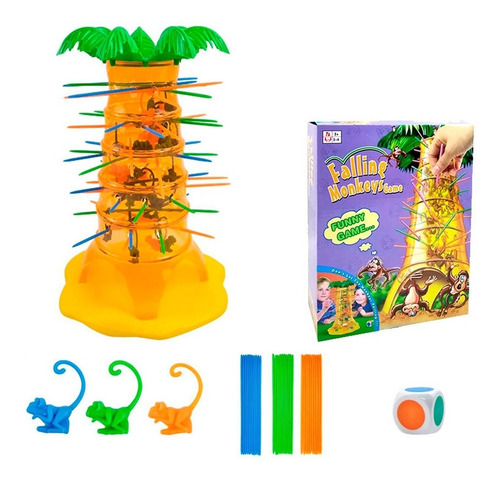 Imagen 4 de 6 de Juego De Mesa Falling Monkeys Monos Cayendo Árbol Rama Niño