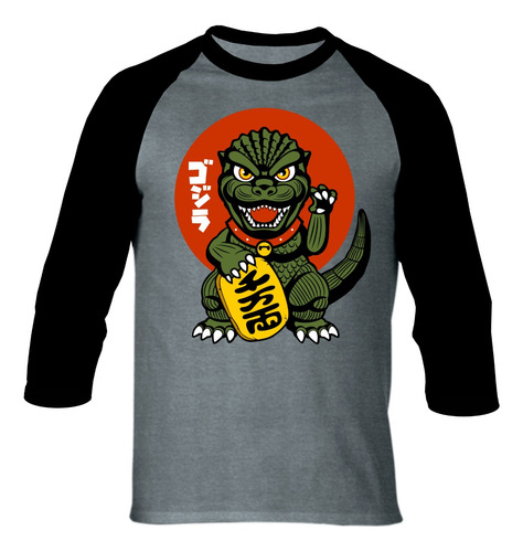 Camiseta Godzilla Camibuso Raglan Series Japon Pop