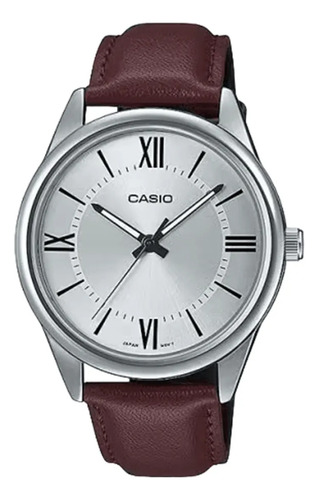 Reloj Casio Con Malla De Cuero Marron Mtp-v005l-7b5udf 5361