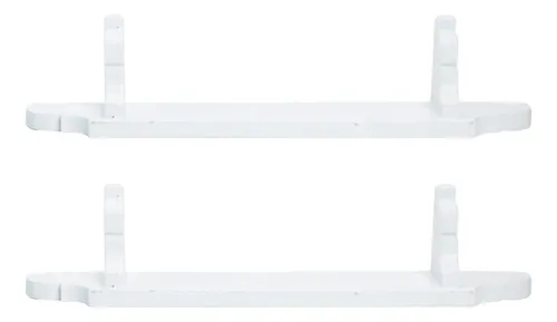 2 Estantes De Pared Para Casa De Muñecas – Escala 1:12, Acabado En Blanco, Decoración De Cocina