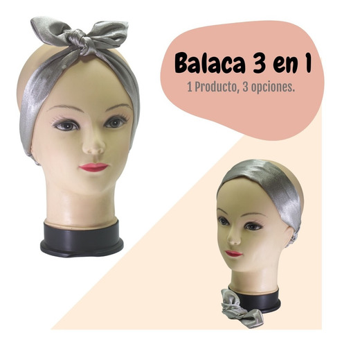 Balaca 3 En 1 Accesorio Cabello Moda Mujer Niña Diadema