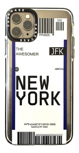 Funda Ticket New York Para iPhone 12 / 12 Pro + Vidrio