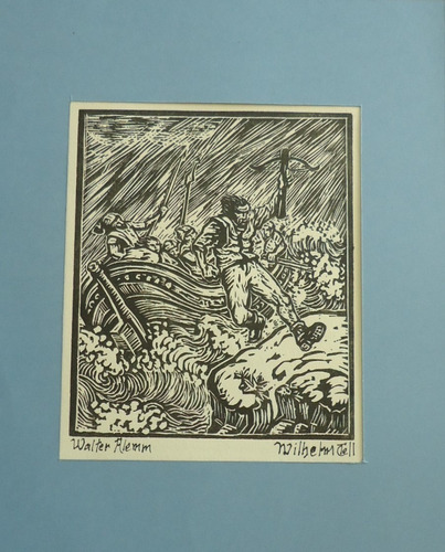 Xilogravura Guilherme Tell - Walter Alemm/escola Alemã 1929 (Usado)