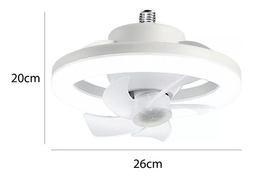 Luz De Ventilador De Cabeza Móvil Smart E27 De 360° Con Cont