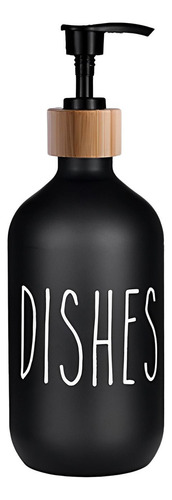 Dispensador De Jabón Botellas De Bomba De Platos Negros .