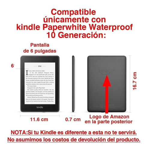 Imagen 2 de 7 de Funda Kindle Paperwhite Origami Ultima Generacion + Obsequio