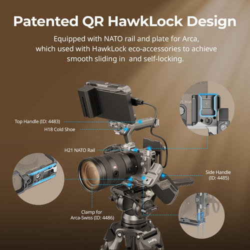 Kit De Gaiola De Câmera Smallrig Fx3/fx30 Hawklock Para Sony
