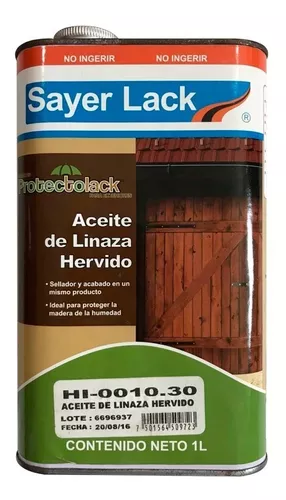 Aceite De Linaza Hervido 1 L Sayer Hi-0010.30