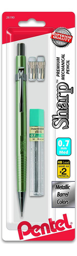 Lápiz Mecánico Pentel Sharp, Barriles Metálicos De 0,7 Mm, R