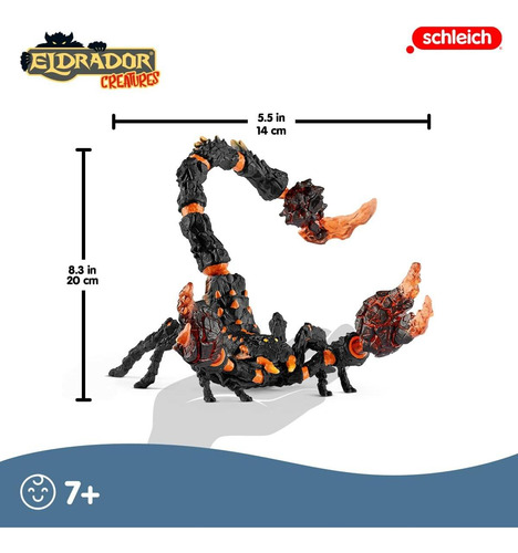 Figura De Escorpión De Lava Schleich 20,5 Cm Para Niños