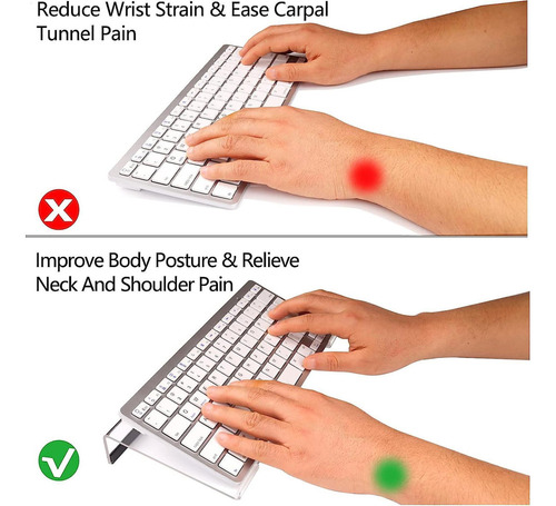 G Suporte De Teclado Inclinado Acrílico Pc Keyboard Lift