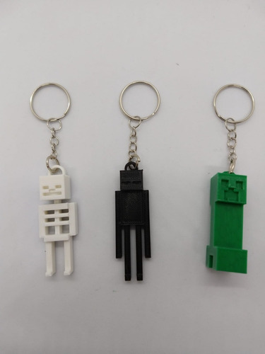 Llavero Compatible Personajes Minecraft X 10 U