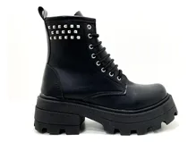 Comprar Borcegos Mujer Moda Tachas Plataforma Agus 7013