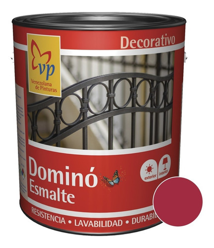 Esmalte Brillante Domino Color Rojo Cereza 1 Gl Vp