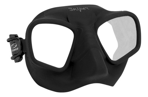 Máscara Para Mergulho Sniper - Pescasub - Silicone Aderente Cor Preto