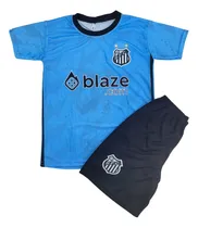 Comprar Camisa E Shorts De Time - Conjunto Infantil Do Santos Azul