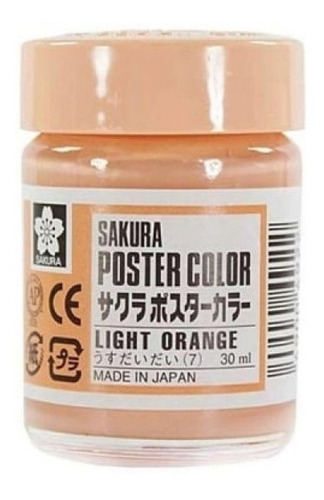 Tempera Profesional Sakura Poster Color 30ml-varios Colores Color Naranja Palido