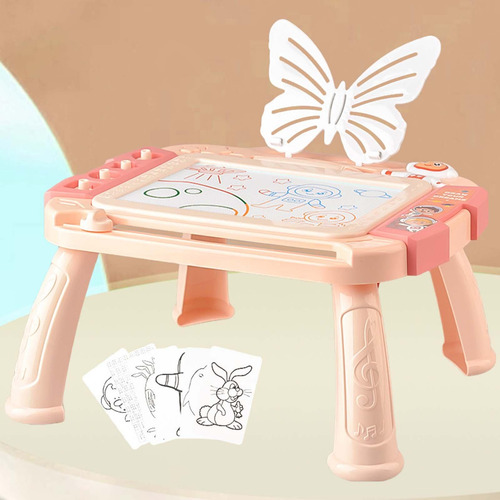 Tablero De Dibujo Magnético Con Patas Resistentes, Rosa