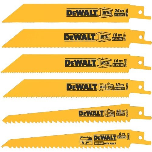 Dewalt Dw4856 Juego De Hoja De Sierra Reciproca Para Corte D