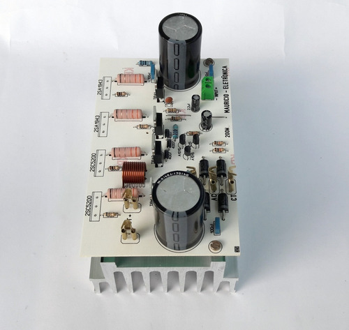 Placa Amplificador 200w Com Dissipador E Fonte Embutida